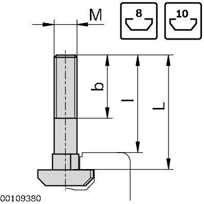 T-Bolt, N10, M8x25♥