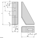 Foundation bracket 160x90x42x4